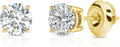 Amazon Essentials 0.25 to 1 Carat IGI Certified Solitaire Lab Grown Diamond Stud 14k Gold 4 Prong Round Cut Earrings (G-H Color VS1-VS2 Clarity)